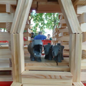 Hippo et Elephanteaux dans leur maison de Kapla